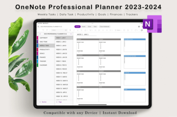 Download Onenote Digital Planner, Project Planner - Project Collection