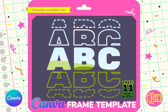 Download Draft Stacked Alphabet Canva Frame - Draft Collection